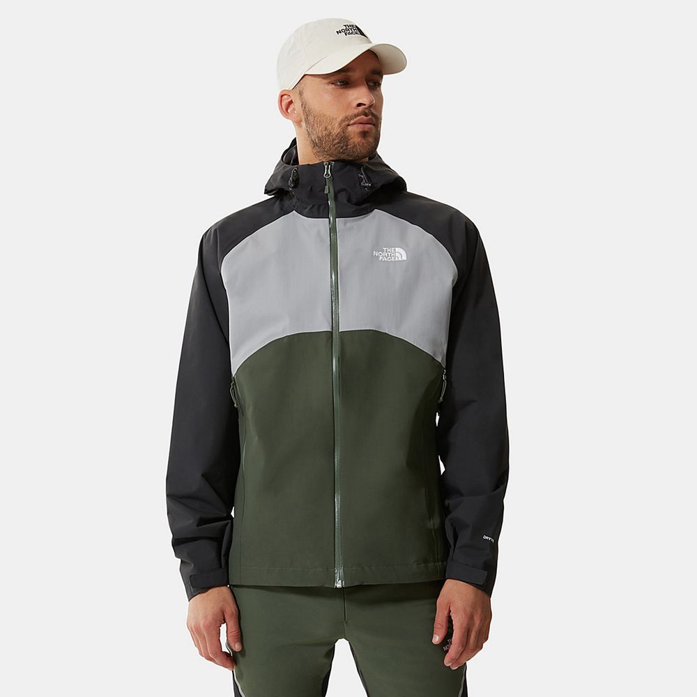 The North Face Hooded Jacket Mens Australia - The North Face Stratos Grey Hiking (WXM-798061)